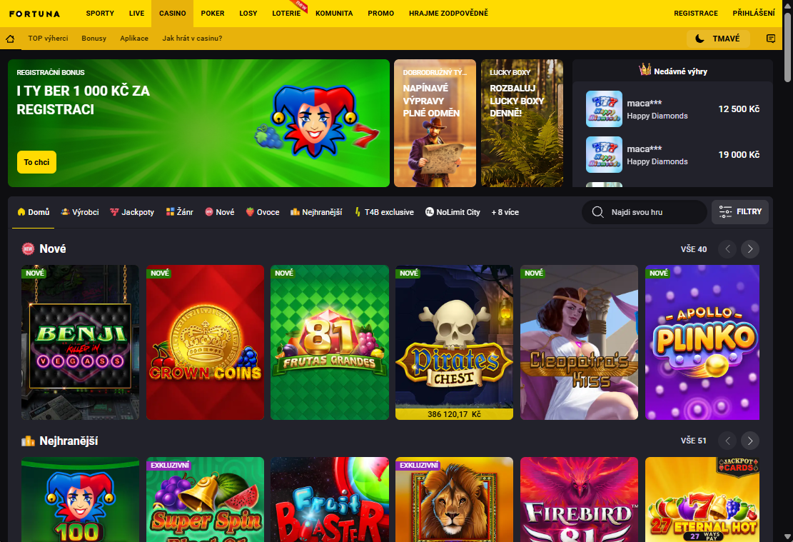 Fortuna Casino Screen